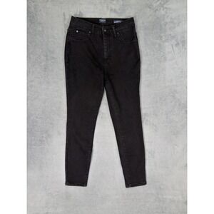 Curve Appeal Jeans Womens 4/27 Black Dark Wash High Rise Minimalist Jegging